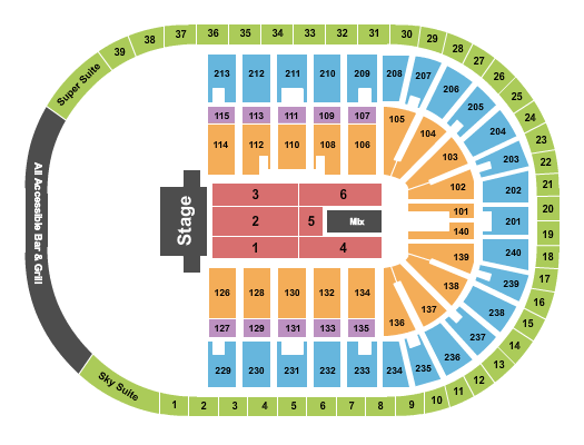 Heritage Bank Center Trans-Siberian Orchestra Seating Chart